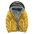 Pineapple Print Sherpa Lined Zip Up Hoodie