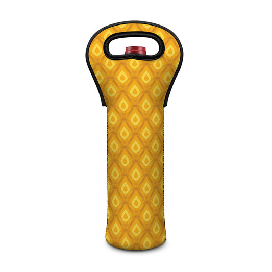 Pineapple Print Single Neoprene Wine Tote