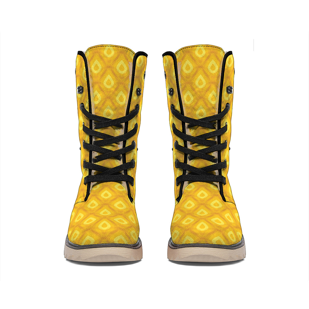 Pineapple Print Winter Boots