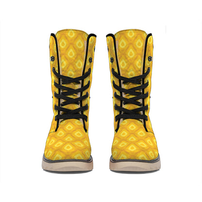 Pineapple Print Winter Boots