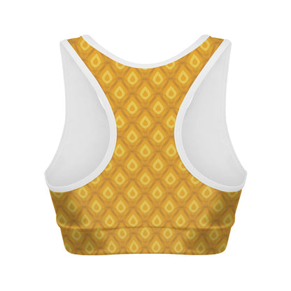 Pineapple Print Women's Sports Bra