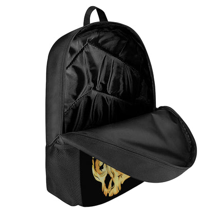 Pineapple Skull Print 17 Inch Backpack