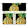 Pineapple Skull Print 3 Piece Kitchen Curtains