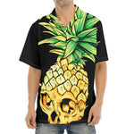 Pineapple Skull Print Aloha Shirt