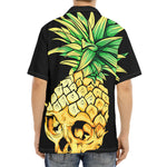 Pineapple Skull Print Aloha Shirt