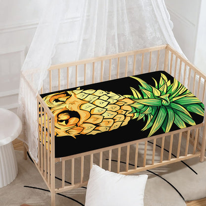 Pineapple Skull Print Baby Crib Sheet