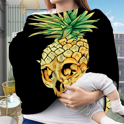 Pineapple Skull Print Baby Seat Cover