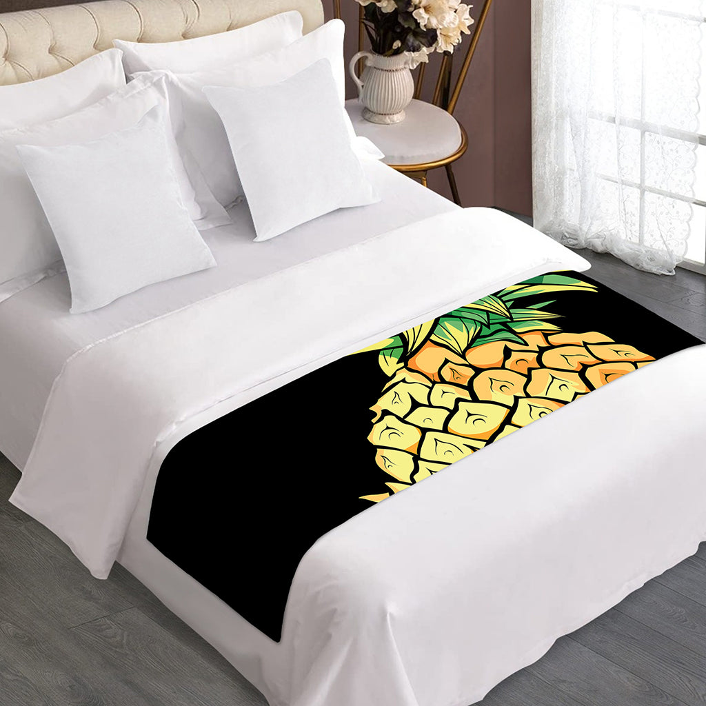 Pineapple Skull Print Bed Runner