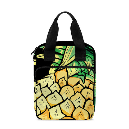 Pineapple Skull Print Bible Tote Bag