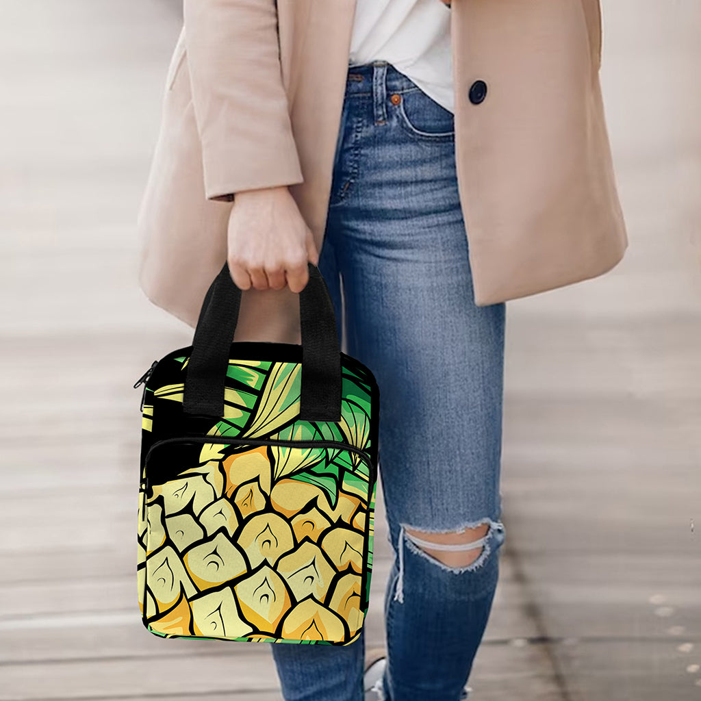 Pineapple Skull Print Bible Tote Bag