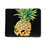 Pineapple Skull Print Bifold Wallet