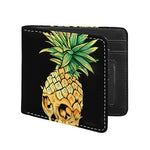 Pineapple Skull Print Bifold Wallet