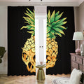 Pineapple Skull Print Dimout Pencil Pleat Curtains