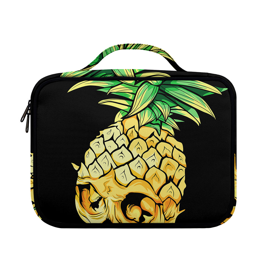 Pineapple Skull Print Briefcase Bible Bag
