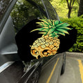 Pineapple Skull Print Car Side Mirror Covers