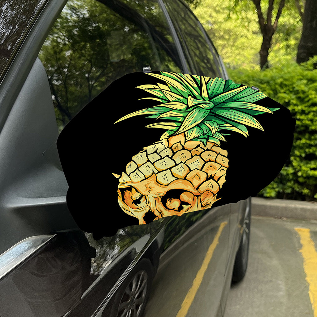 Pineapple Skull Print Car Side Mirror Covers