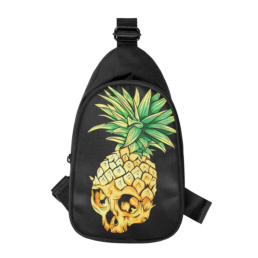 Pineapple Skull Print Chest Bag