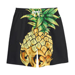Pineapple Skull Print Cotton Shorts