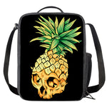 Pineapple Skull Print Crossbody Lunch Bag