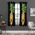 Pineapple Skull Print Grommet Curtain Panels