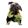 Pineapple Skull Print Dog Zip Up Jacket
