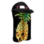 Pineapple Skull Print Double Neoprene Wine Tote