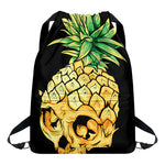 Pineapple Skull Print Drawstring Backpack