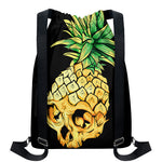 Pineapple Skull Print Drawstring Backpack