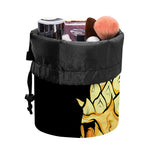 Pineapple Skull Print Drawstring Makeup Bag