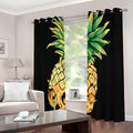 Pineapple Skull Print Extra Wide Grommet Curtains
