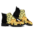 Pineapple Skull Print Flat Ankle Boots