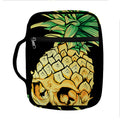 Pineapple Skull Print Front Pocket Bible Bag