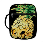 Pineapple Skull Print Front Pocket Bible Bag