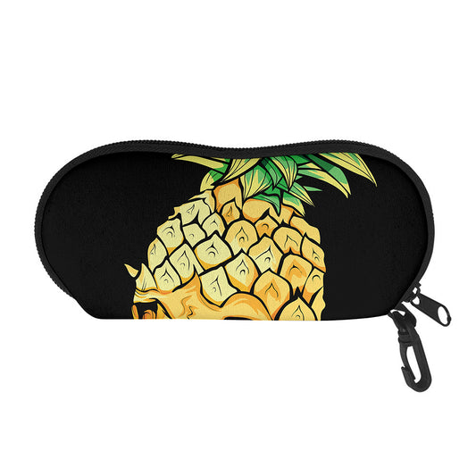 Pineapple Skull Print Glasses Case