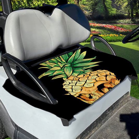 Pineapple Skull Print Golf Cart Seat Cover