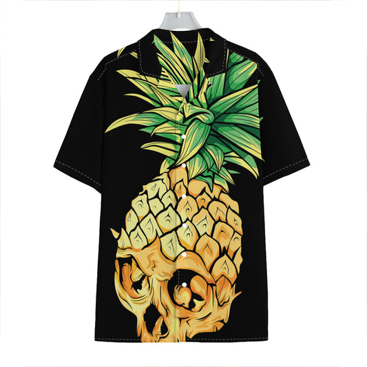 Pineapple Skull Print Hawaiian Shirt