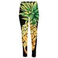 Pineapple Skull Print High-Waisted Pocket Leggings