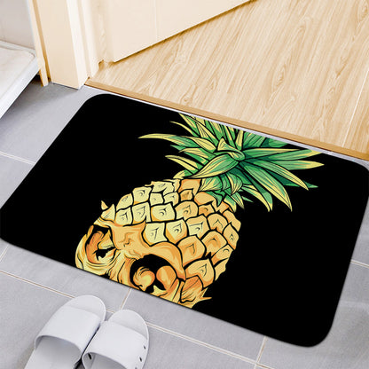 Pineapple Skull Print Indoor Door Mat