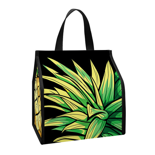 Pineapple Skull Print Insulated Lunch Tote