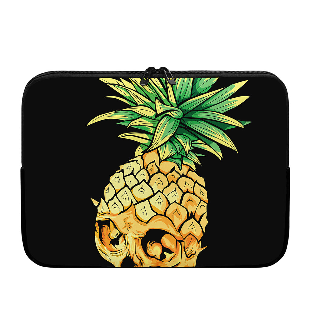 Pineapple Skull Print Laptop Sleeve