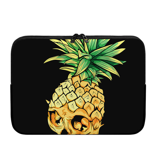 Pineapple Skull Print Laptop Sleeve