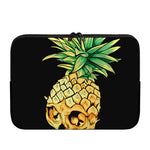 Pineapple Skull Print Laptop Sleeve