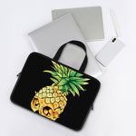 Pineapple Skull Print Laptop Sleeve With Handle