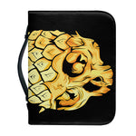 Pineapple Skull Print Leather Bible Cover