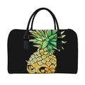 Pineapple Skull Print Leather Duffel Bag