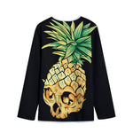 Pineapple Skull Print Long Sleeve Short Coat
