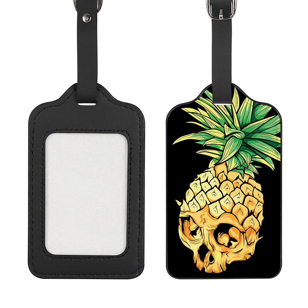 Pineapple Skull Print Luggage Tag