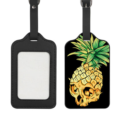 Pineapple Skull Print Luggage Tag