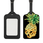 Pineapple Skull Print Luggage Tag