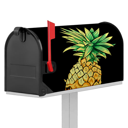 Pineapple Skull Print Mailbox Cover